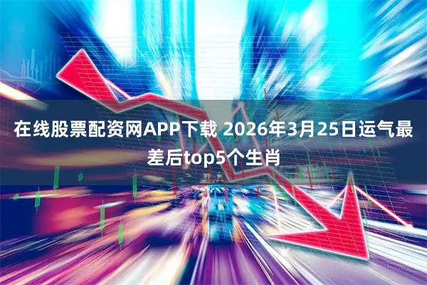 在线股票配资网APP下载 2026年3月25日运气最差后top5个生肖